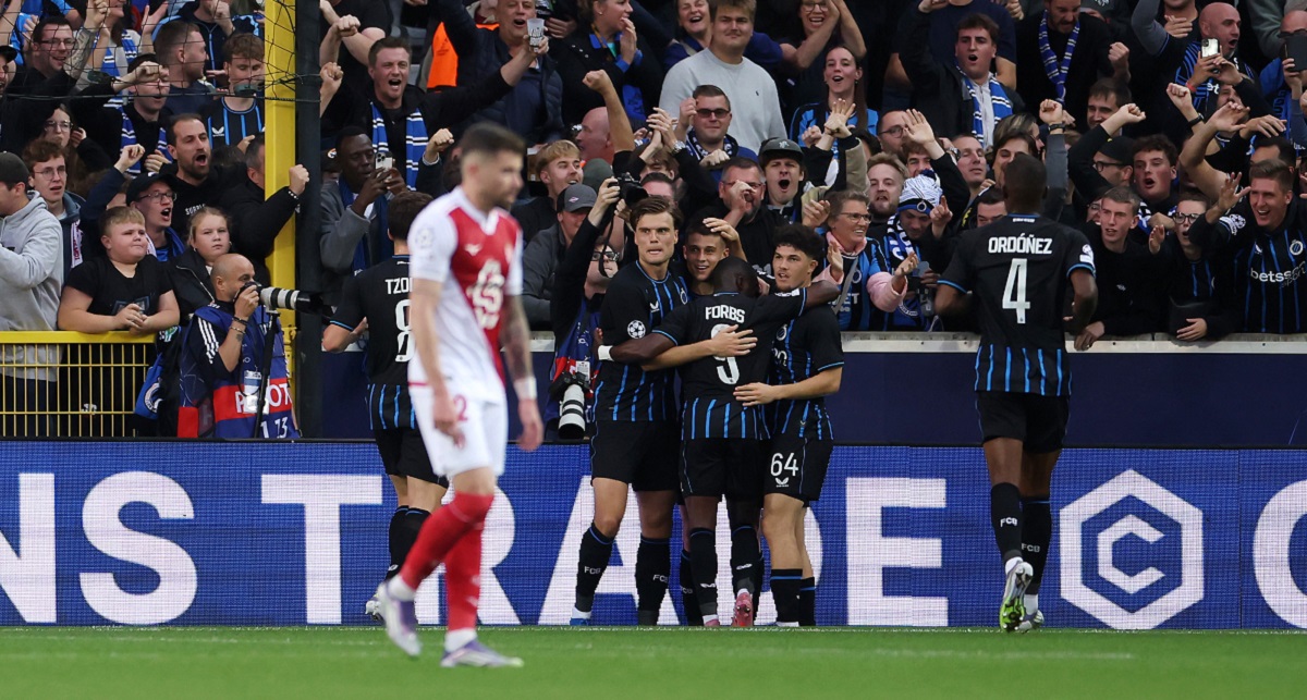 Brujas se presentó con goleada a Monaco en la Fase de Liga de la Champions League