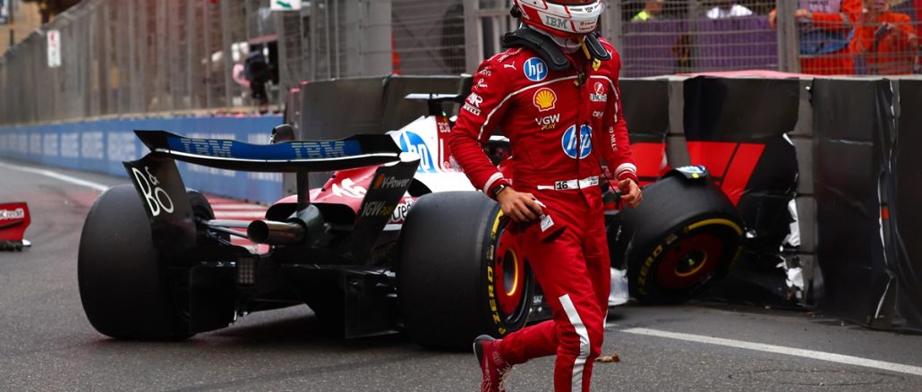 Chocó Colapinto y hubo seis banderas rojas en la qualy de Bakú