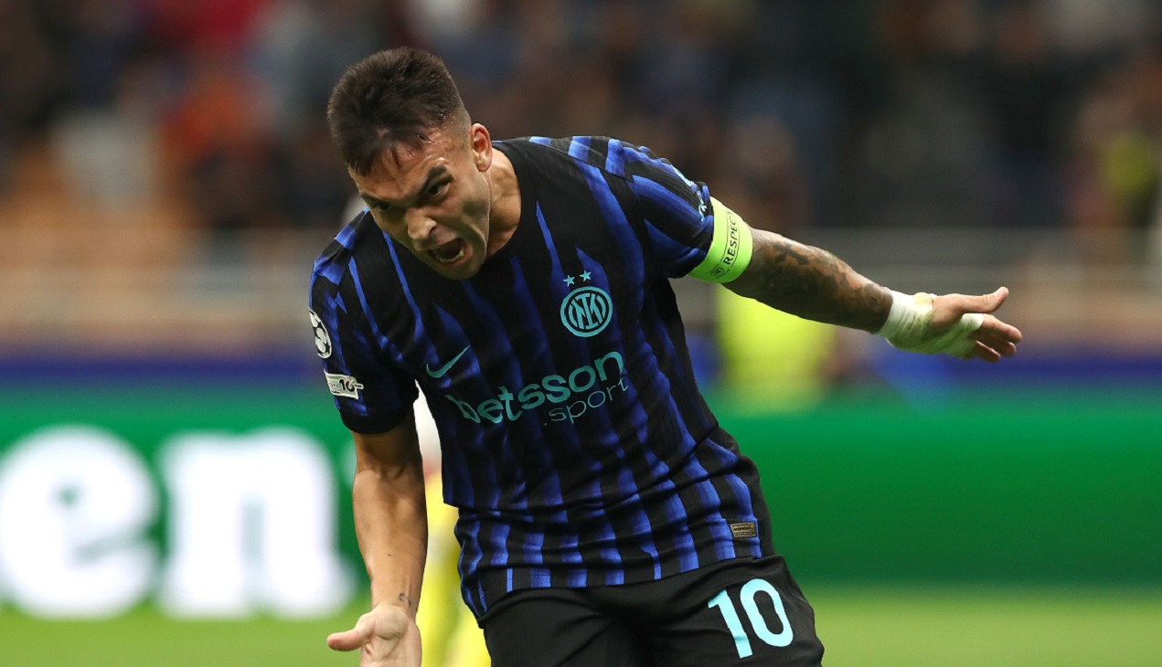Lautaro Martínez marcó un doblete histórico con Inter en Champions League