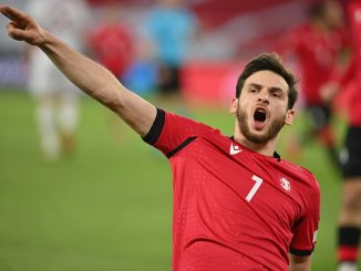 Khvicha Kvaratskhelia llegó a los 20 goles con Georgia y va por el récord