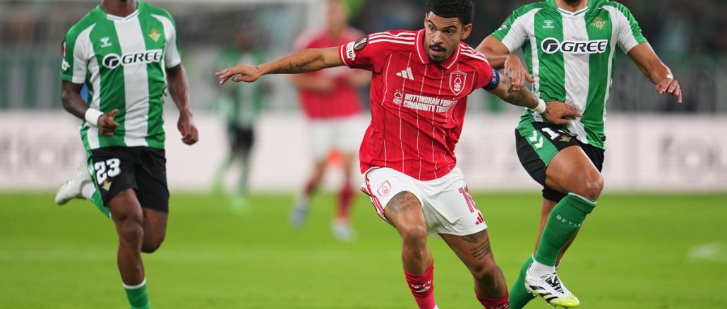 Antony salvó la ropa y Betis empató con Nottingham Forest