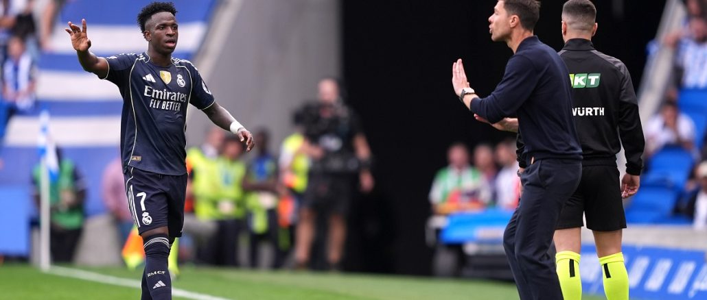 Xabi Alonso Vinicius Xabi Alonso, sobre Vinicius: "Lo veo bien y es un jugador importante en el Real Madrid"