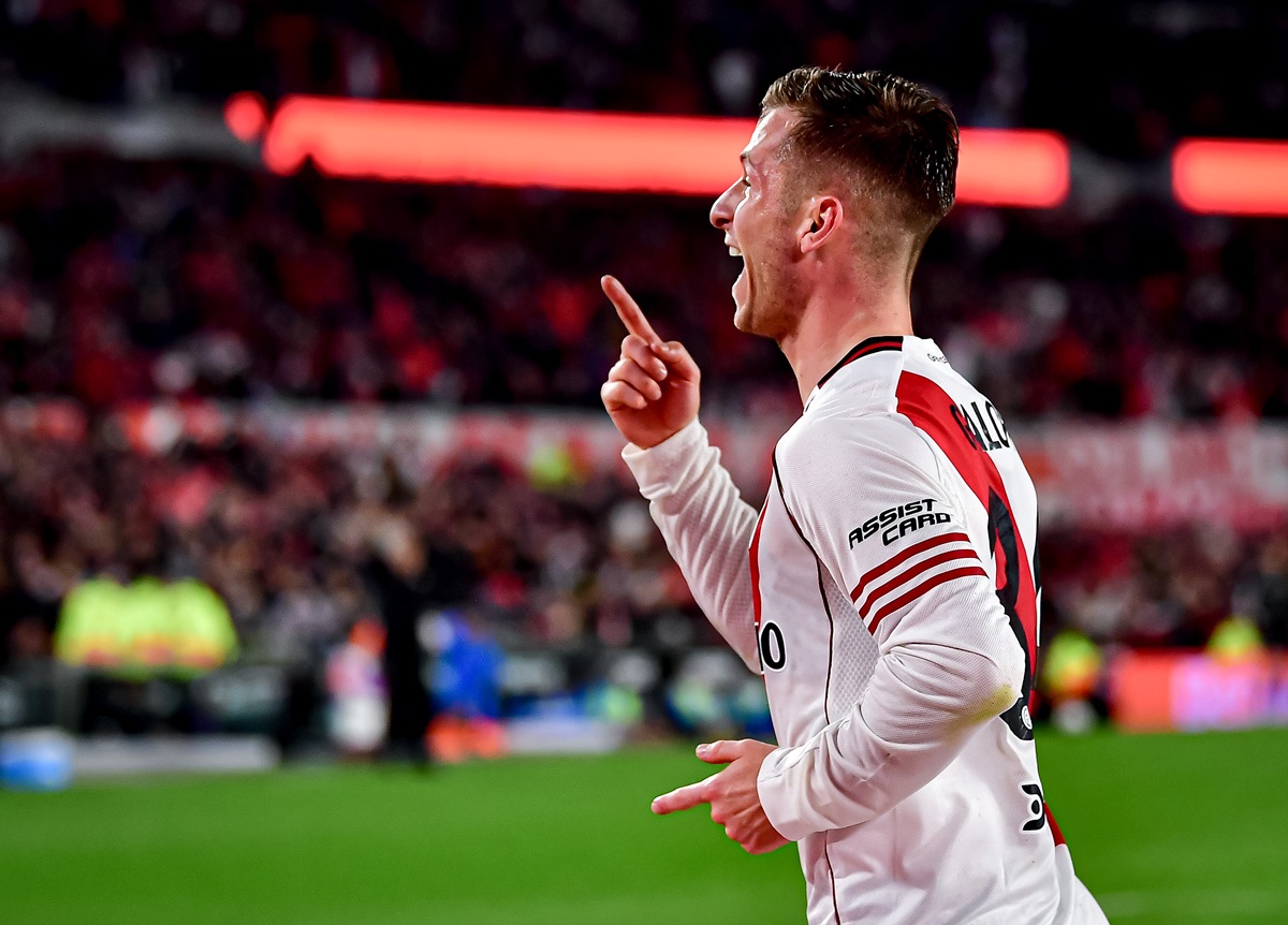 Giuliano Galoppo adelantó a River con el 1 a 0 ante Estudiantes