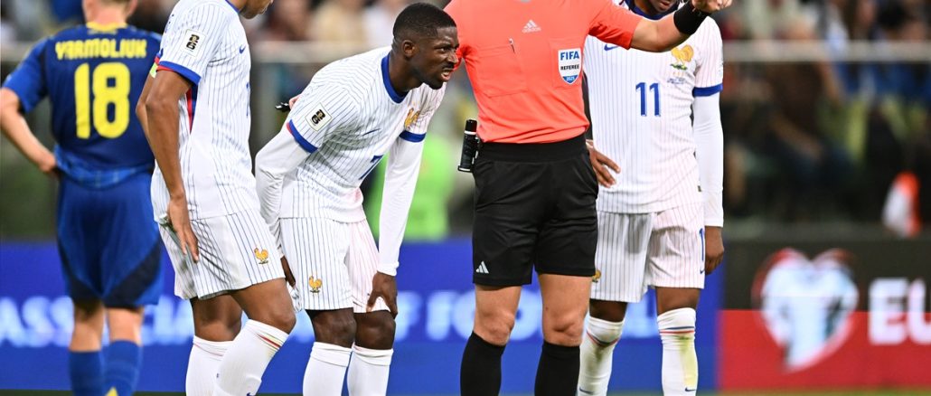 Ousmane Dembele lesioando en Francia genera el debut de Hugo Ekitike