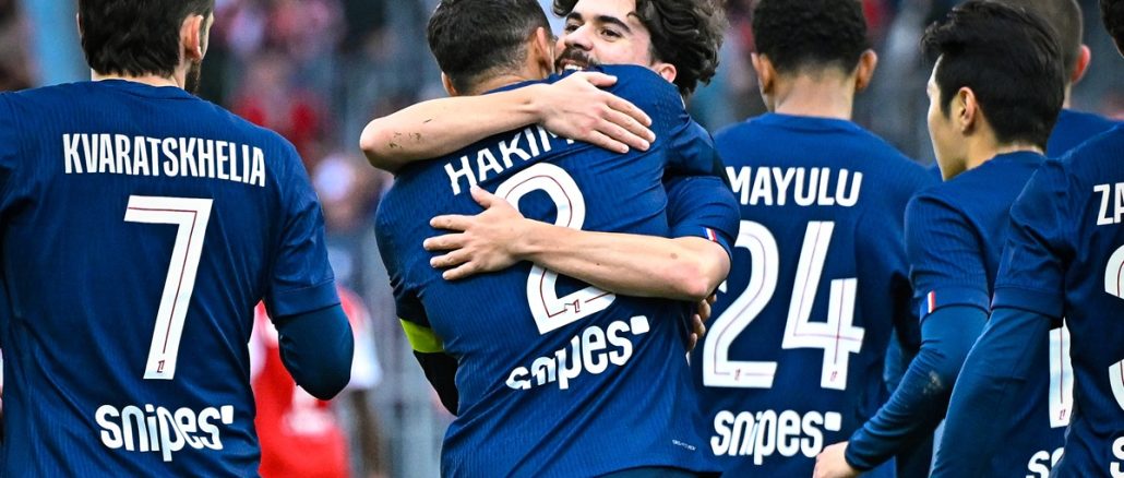 Paris Saint Germian goleó 3 a 0 al Brest y provisoriamente es puntero. PSG recuperó la cima de Ligue 1 con doblete de Hakimi