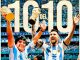 La Selección Argentina publicó a Messi y Maradona por el 10 del 10