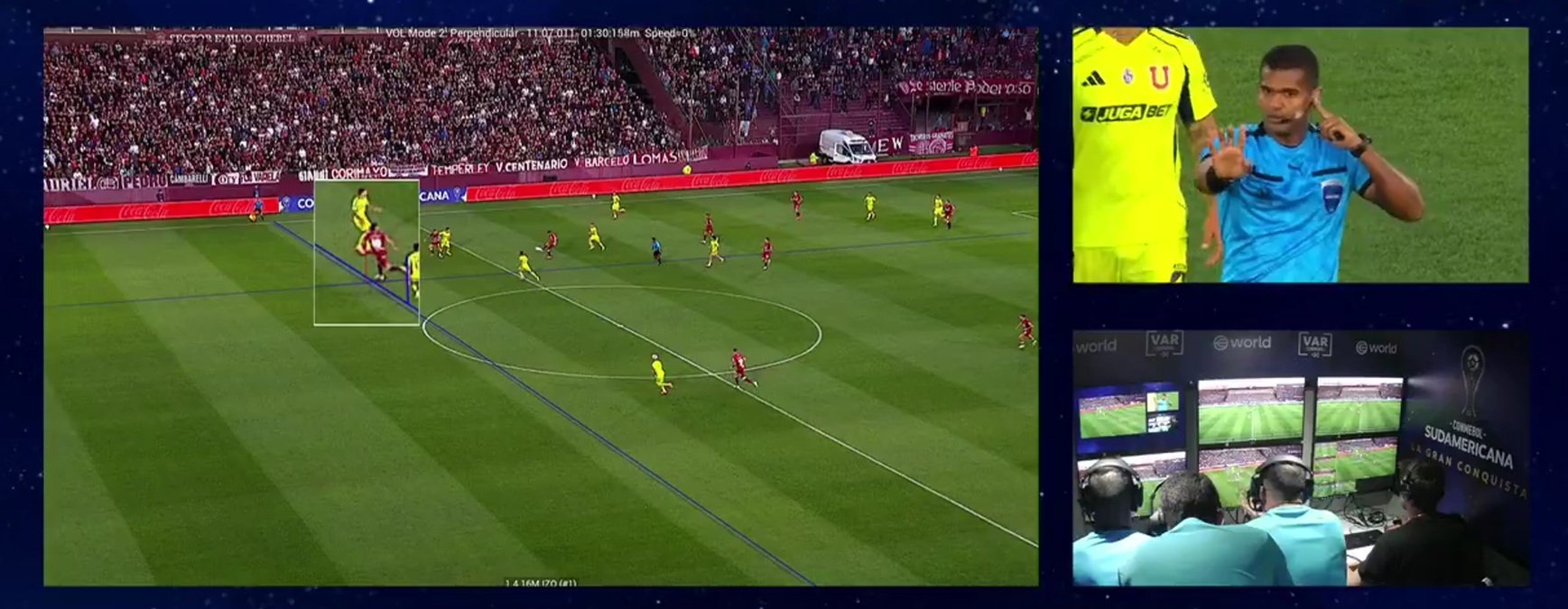 Lanús sufrió una ajustada anulación de gol