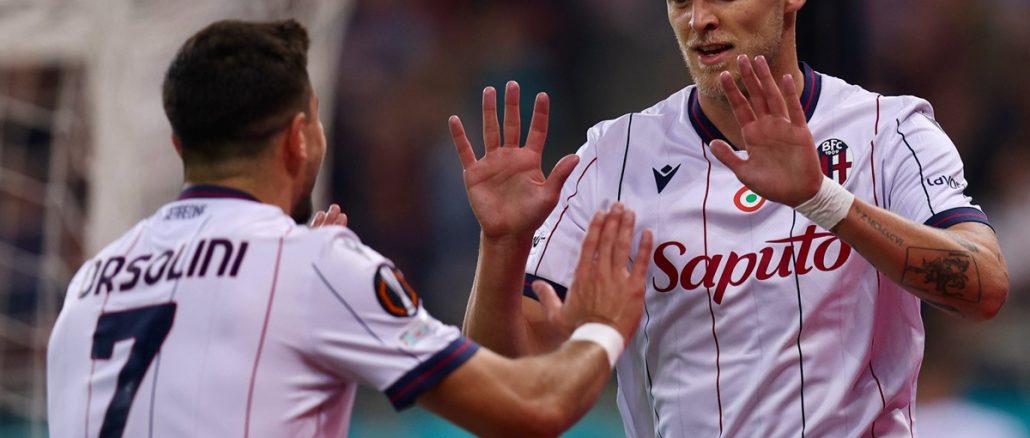 Los Rossoblu se impusieron por 2 a 1 en Rumania. Bologna cortó la mala racha y sumó su primer triunfo en Europa League