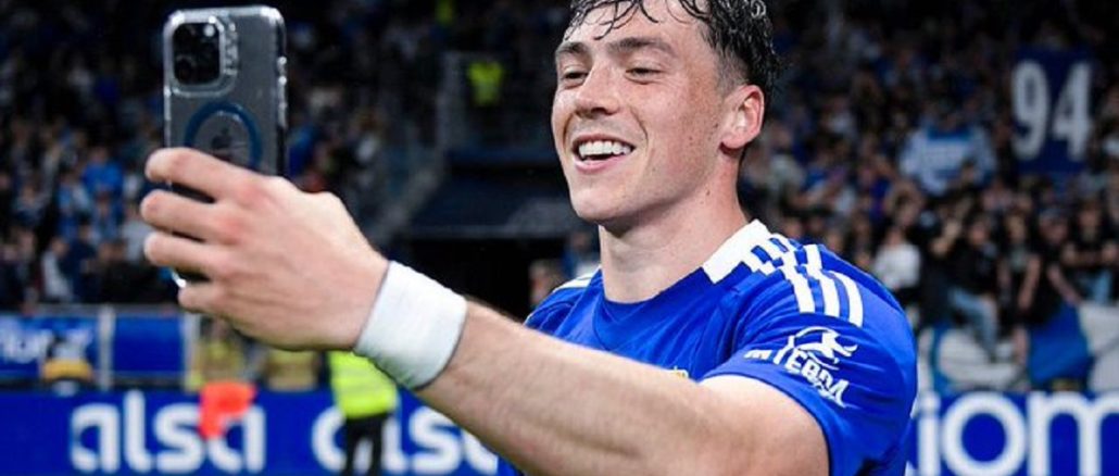 Escandaloso penal para el Real Oviedo que sufre el Girona y gol del uruguayo Federico Viñas