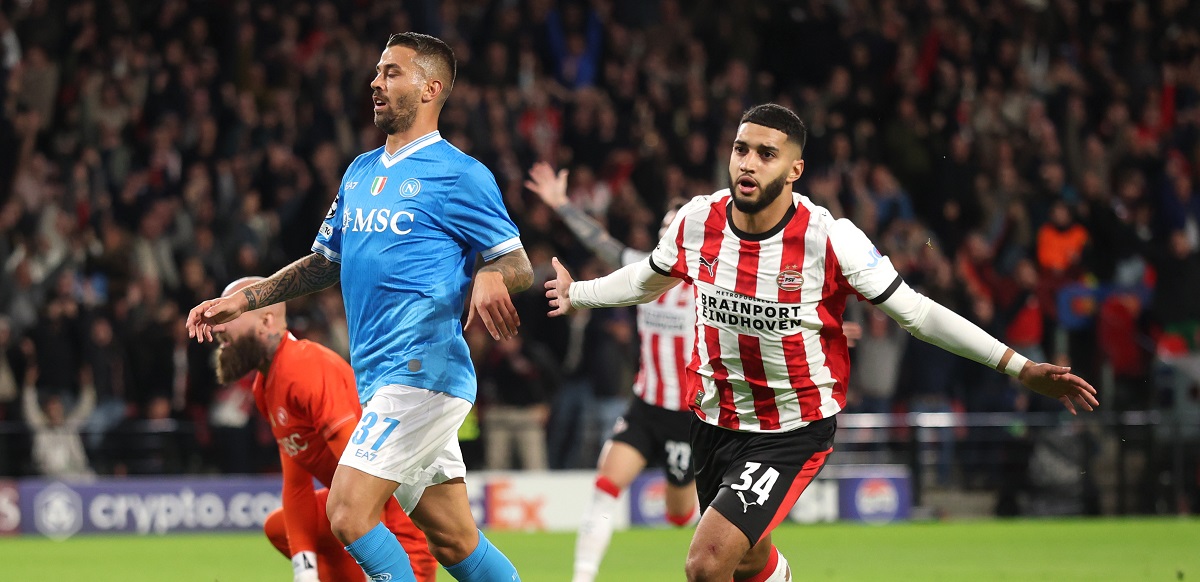 Paliza y remontada de PSV ante un Napoli que no responde en Champions League