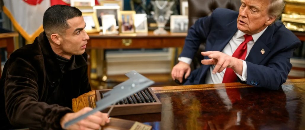 Donald Trump recibió a Cristiano Ronaldo en la Casa Blanca