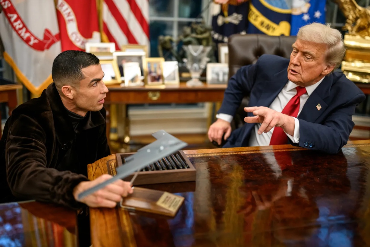 Cristiano Ronaldo fue recibido por Donald Trump en la Casa Blanca