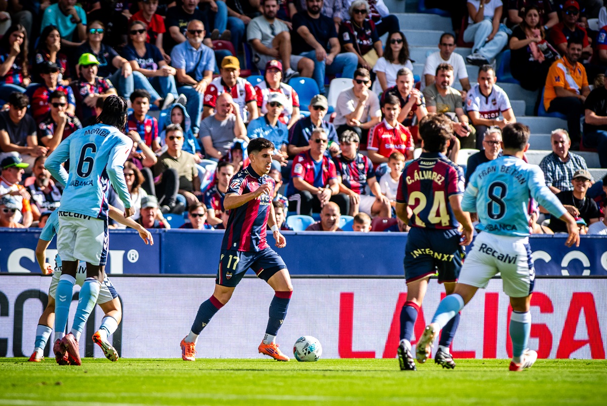 Celta dejó a Levante en el piso y le ganó agónicamente 2 a 1
