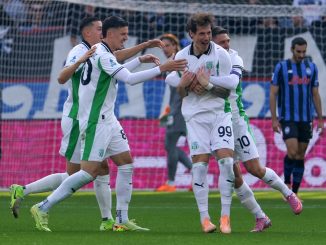 Sassuolo derrotó 3-0 a Atalanta en Bérgamo