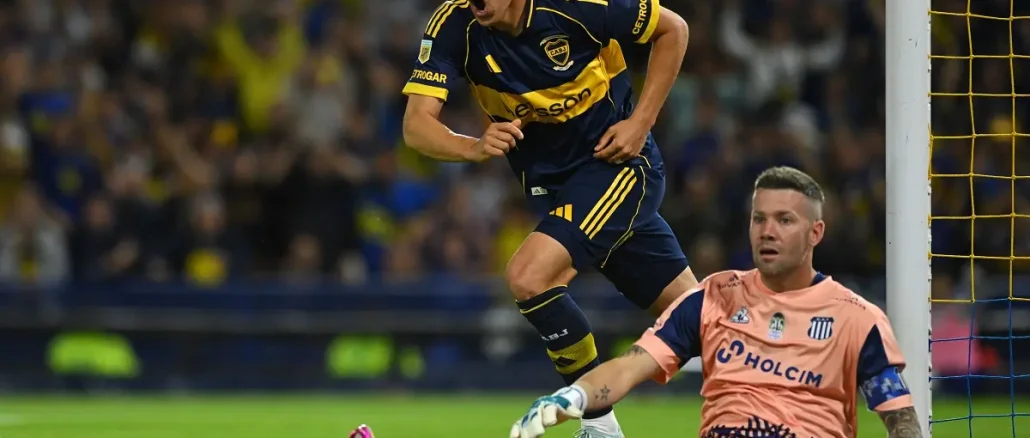 boca-juniors-v-talleres-round-of-16-torneo-apertura-betano-2025 Miguel Merentiel metió un doblete ante Talleres y llegó a los 50 goles en Boca Juniors