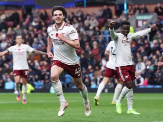 Fue 2 a 0 para los Gunners con goles de Gyökeres y Declan Rice. Arsenal derrotó a Burnley y mantuvo su liderazgo en soledad