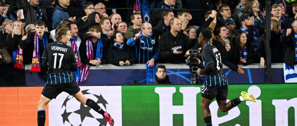 Vermant marcó pero el VAR vio infracción sobre Szczesny. Más que polémico gol anulado a Brujas sobre Barcelona en el final