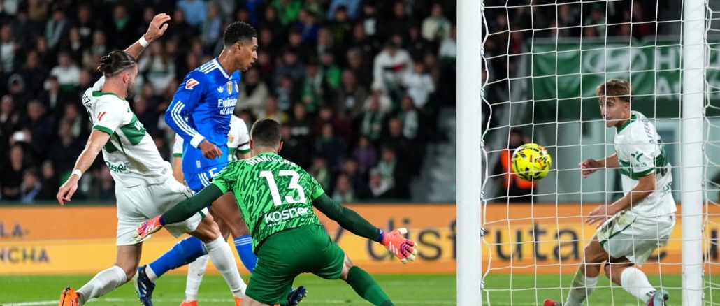 Real Madrid rescató el empate en Elche