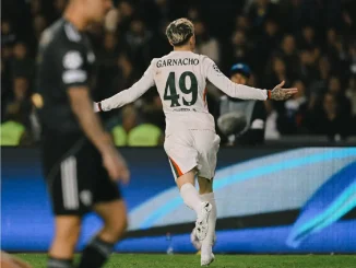 Garnachó entró en el segundo tiempo y anotó su primer gol para Chelsea en la Champions League