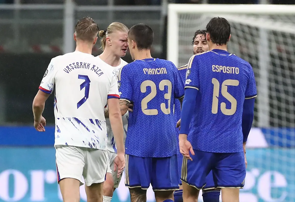 Erling Haaland y la curiosa anécdota en Italia – Noruega: «Mancini me tocaba el culo»