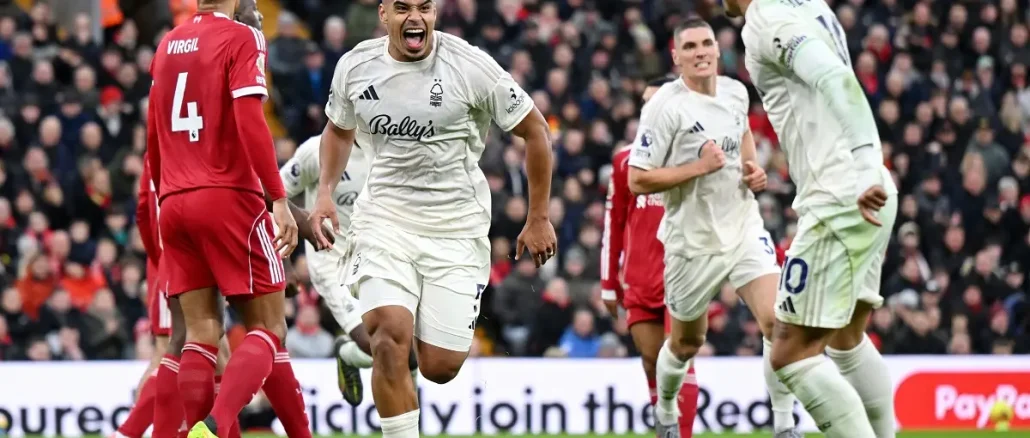 liverpool-v-nottingham-forest-premier-league (1) Nottingham Forest dio el golpe en la Premier League: goleó al Liverpool en Anfield Road