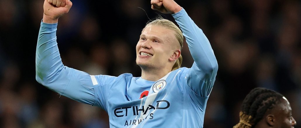 Erling Haaland convirtió su gol 140 con Manchester City