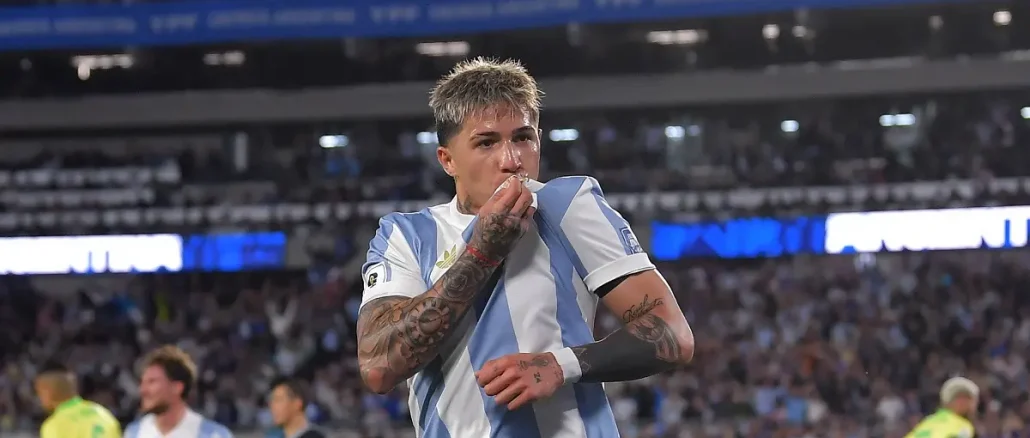 argentina-v-brazil-fifa-world-cup-2026-qualifier (1) Enzo Fernández: "Me sentiría honrado de llevar la cinta de capitán de la Selección Argentina"