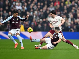 Arsenal chocó contra el Dibu Martínez y perdió puntos en un empate frente a Aston Villa