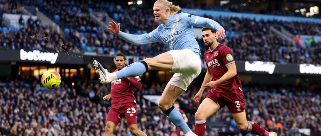 Erling Haaland sigue haciendo historia en Manchester City Haaland llegó a los 103 goles e igualó la marca de Cristiano Ronaldo en Premier League