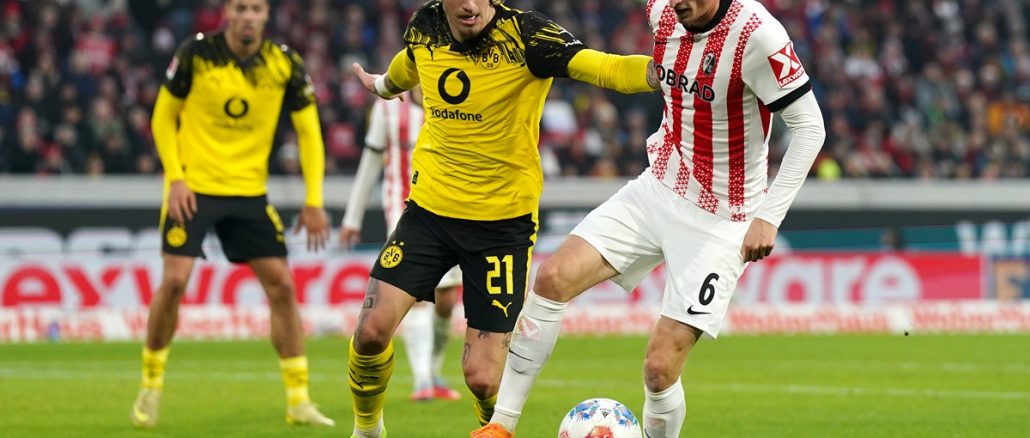 Friburgo 1 vs Borussia Dortmund 1 Fue 1 a 1 en la Selva Negra y hasta pudo ser derrota Aurinegra. Borussia Dortmund se complicó solo y empató con Friburgo