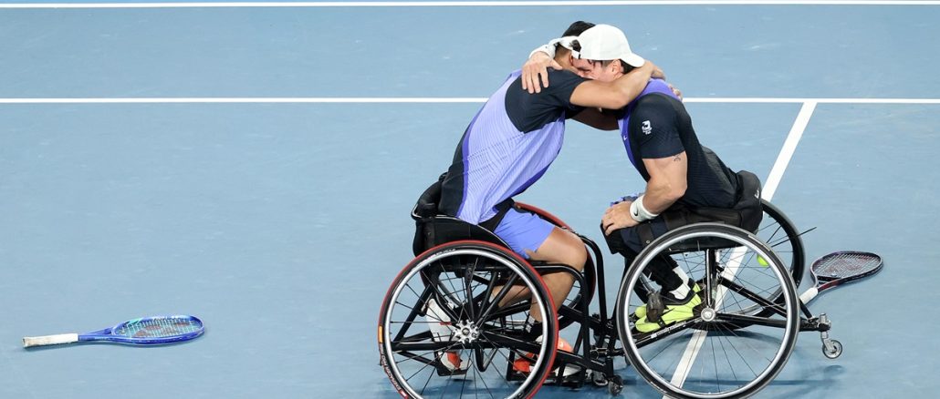 El Lobito junto al japonés Tokito Oda se impusieron 6-2 y 6-1. Gustavo Fernández ganó el dobles del Abierto de Australia en silla de ruedas