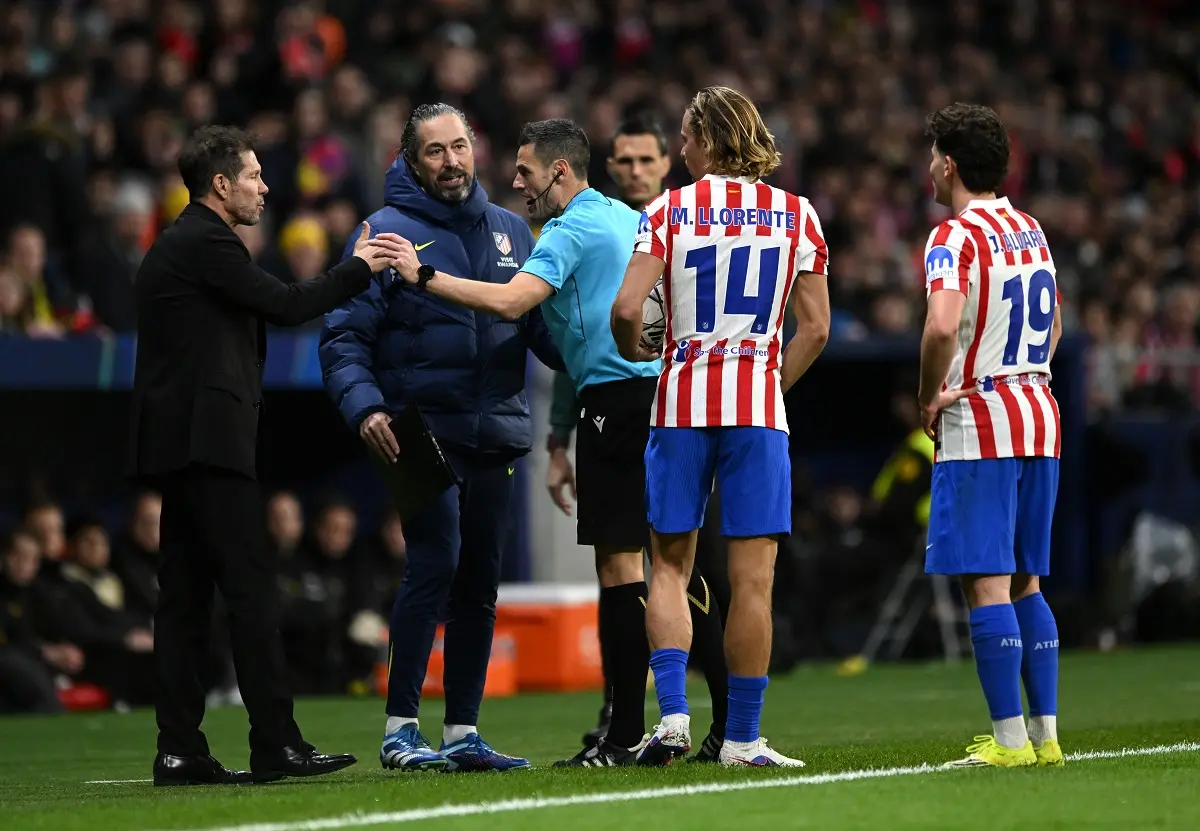 Diego Simeone: "Me gustó mucho cómo jugó el Atlético todo el partido"