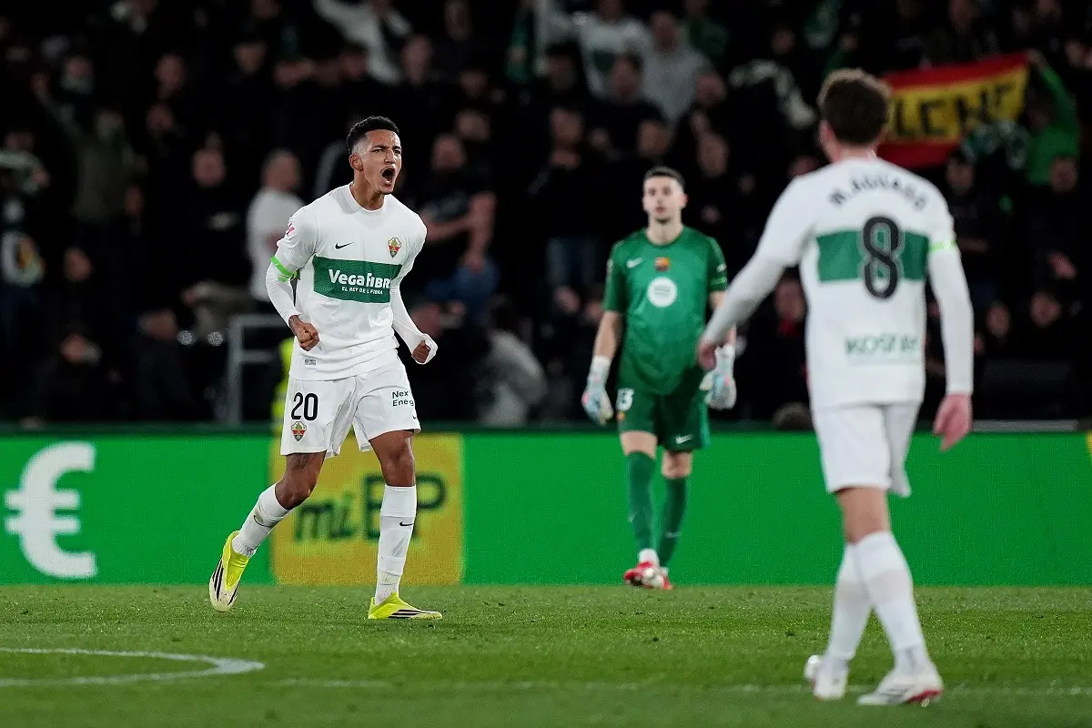 El uruguayo Álvaro Rodríguez, ex Real Madrid, marcó su quinto gol en La Liga al Barcelona