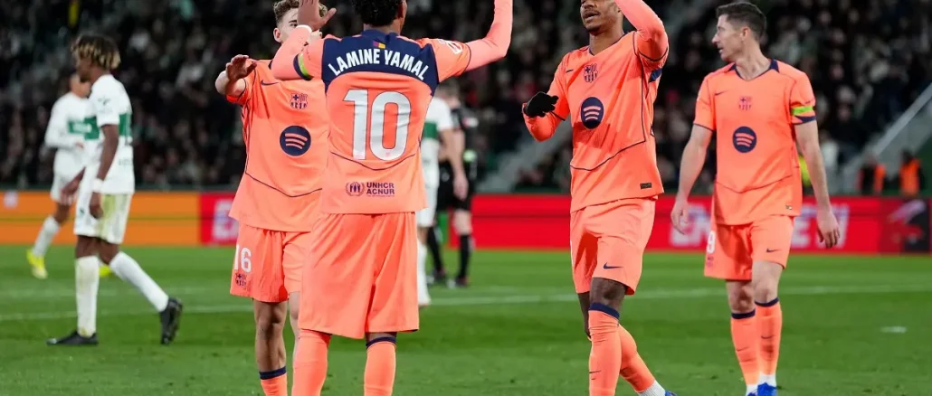 Barcelona le hizo precio al Elche y le sacó cuatro puntos al Real Madrid en la cima de La Liga