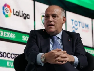 Javier Tebas y el escándalo de Vinicius y Prestianni: "Si insultó, debe ser sancionado"