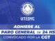UTEDyC adhiere al paro general y los partidos del jueves corren riesgo