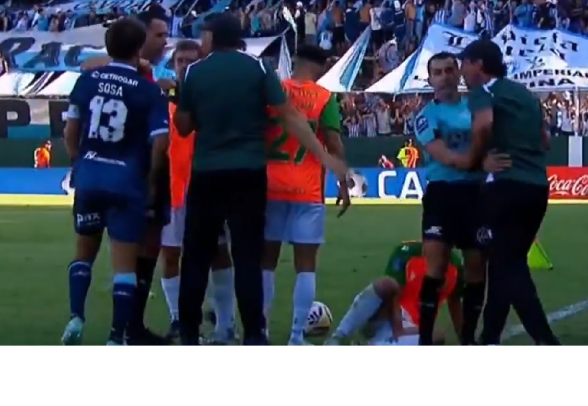 Todo comenzó por una patada de Baltasar Rodríguez a Gómez. Troglio increpó a Dóvalo y se fue expulsado en Banfield - Racing
