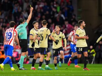 El argentino estiró su racha adversa en Atlético Madrid. Julián Álvarez falló con el arco vacío y Jules Koundé salvó a Barcelona