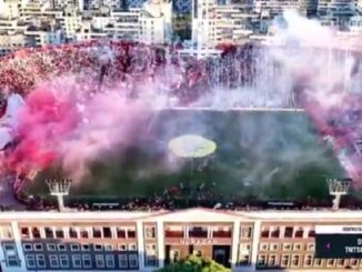 Ensordeceder recibimiento de Huracán en el Clásico contra San Lorenzo en Parque Patricios