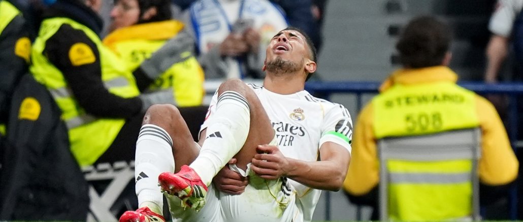 El mediocampista del Merengue sintió un pinchazo en el posterior. Jude Bellingham se lesionó y preocupó a Real Madrid e Inglaterra