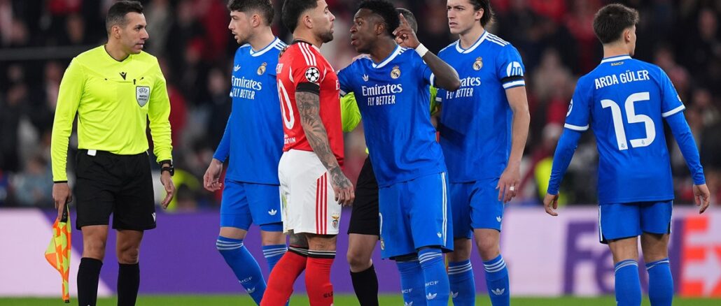 El racismo se impuso en Portugal y el Merengue también con gol de Vinicius. Real Madrid derrotó a Benfica en una polémica noche de Champions