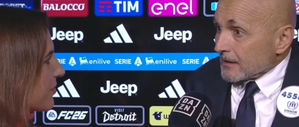 Insólito: Luciano Spalletti, técnico de Juventus, besó a una periodista para dar un ejemplo de VAR