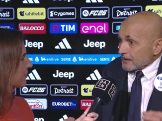 Insólito: Luciano Spalletti, técnico de Juventus, besó a una periodista para dar un ejemplo de VAR