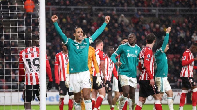 Liverpool volvió al triunfo en Sunderland