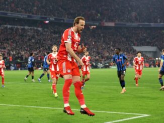 El inglés puso el 1 a 0 de Bayern Munich ante Atalanta. Harry Kane igualó a Ibrahimovic y Di Stéfano en Champions League