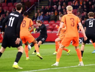 Andreas Schjelderup inventó un golazo ante Países Bajos y anotó su primer tanto con Noruega