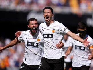 El argentino estampó el 1 a 0 parcial de Valencia ante Celta. Guido Rodríguez volvió a marcar un gol después de dos años