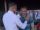 Abrazo riverplatense entre Mastantuono y Demichelis
