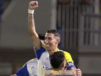 Di María marcó su primer gol en Copa Libertadores