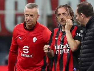 El croata se llevó la peor parte en un choque de cabezas en Milan - Juventus. Luka Modric sufrió doble fractura de pómulo pero jugará el Mundial